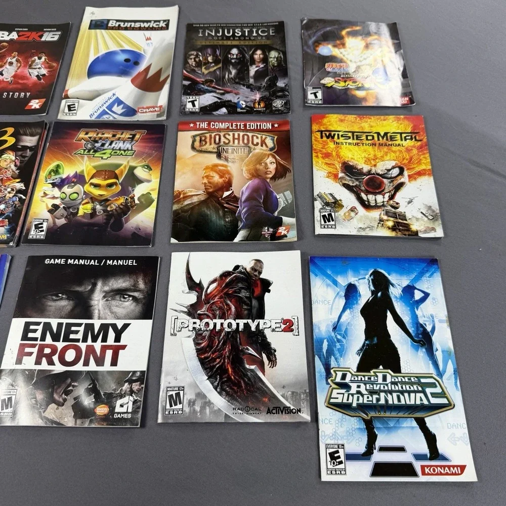 PS2 AND PS3 Lot of 14 Manuals‎ Only Playstation 2 Playstation 3